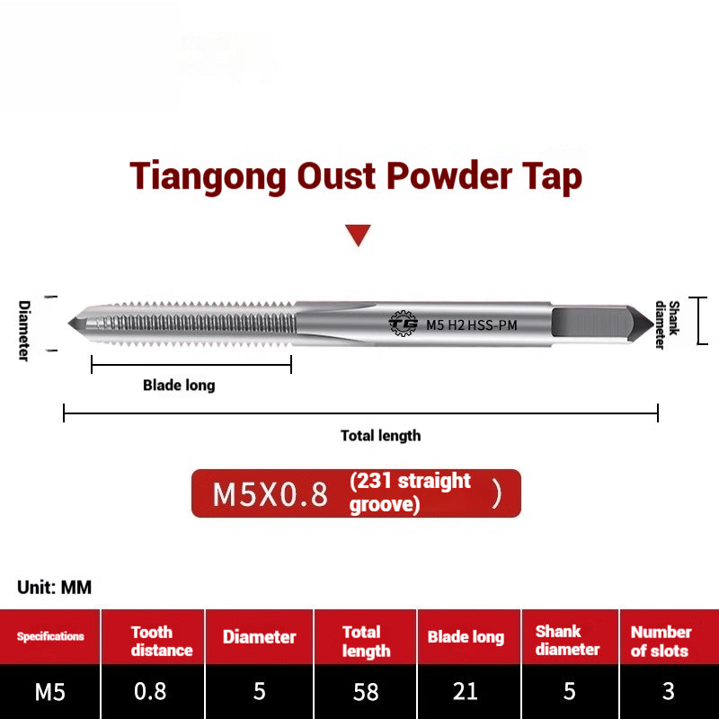 1097-Powder metallurgy machine taps stainless steel special taps straight groove spiral apex screw tip taps taps Shandong Denso Pricision Tools Co.,Ltd.